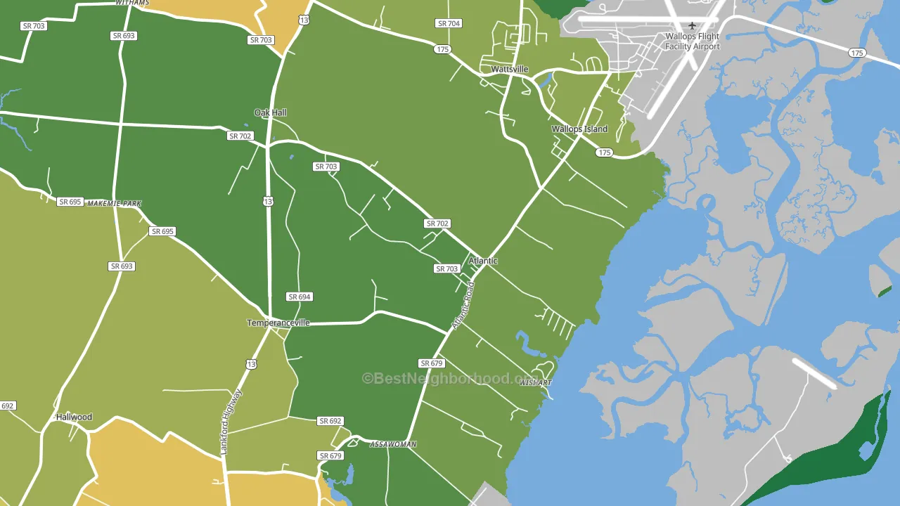 23303, VA block-group voter-turnout map