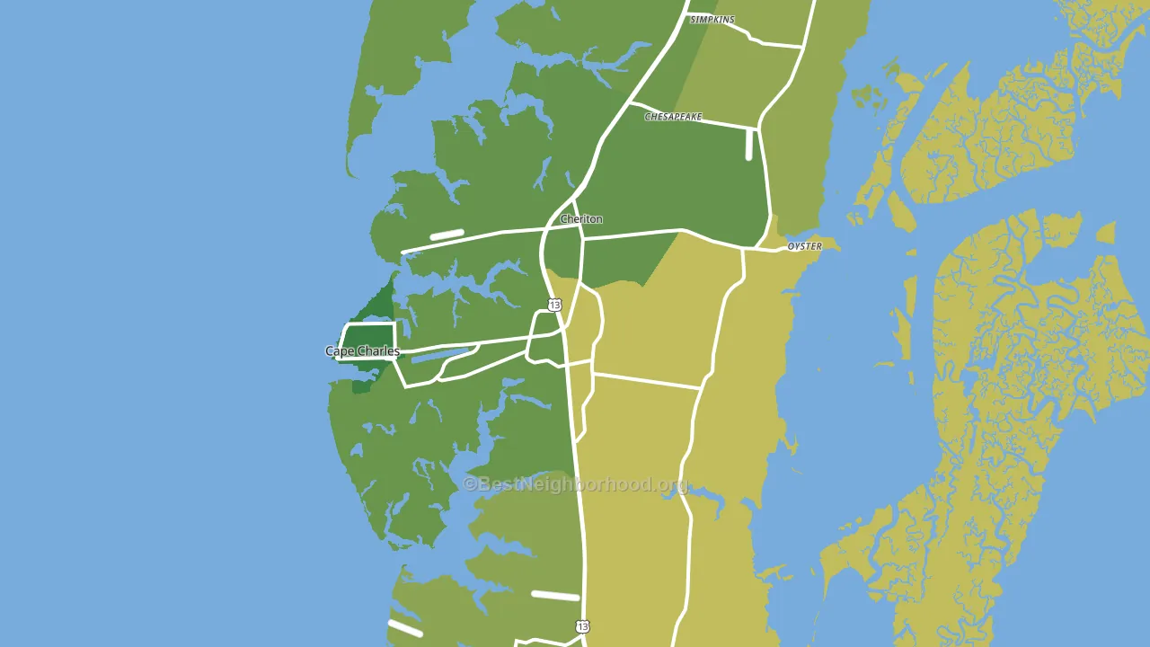 23310, VA block-group voter-turnout map