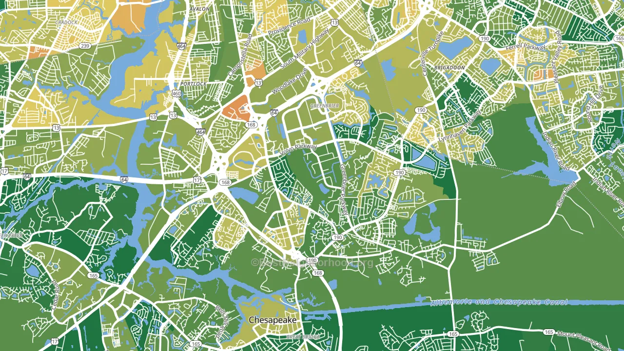 23320, VA block-group voter-turnout map