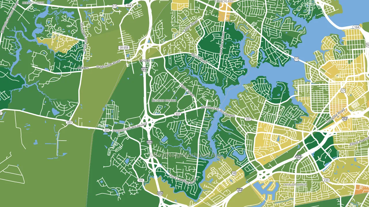 23321, VA block-group voter-turnout map