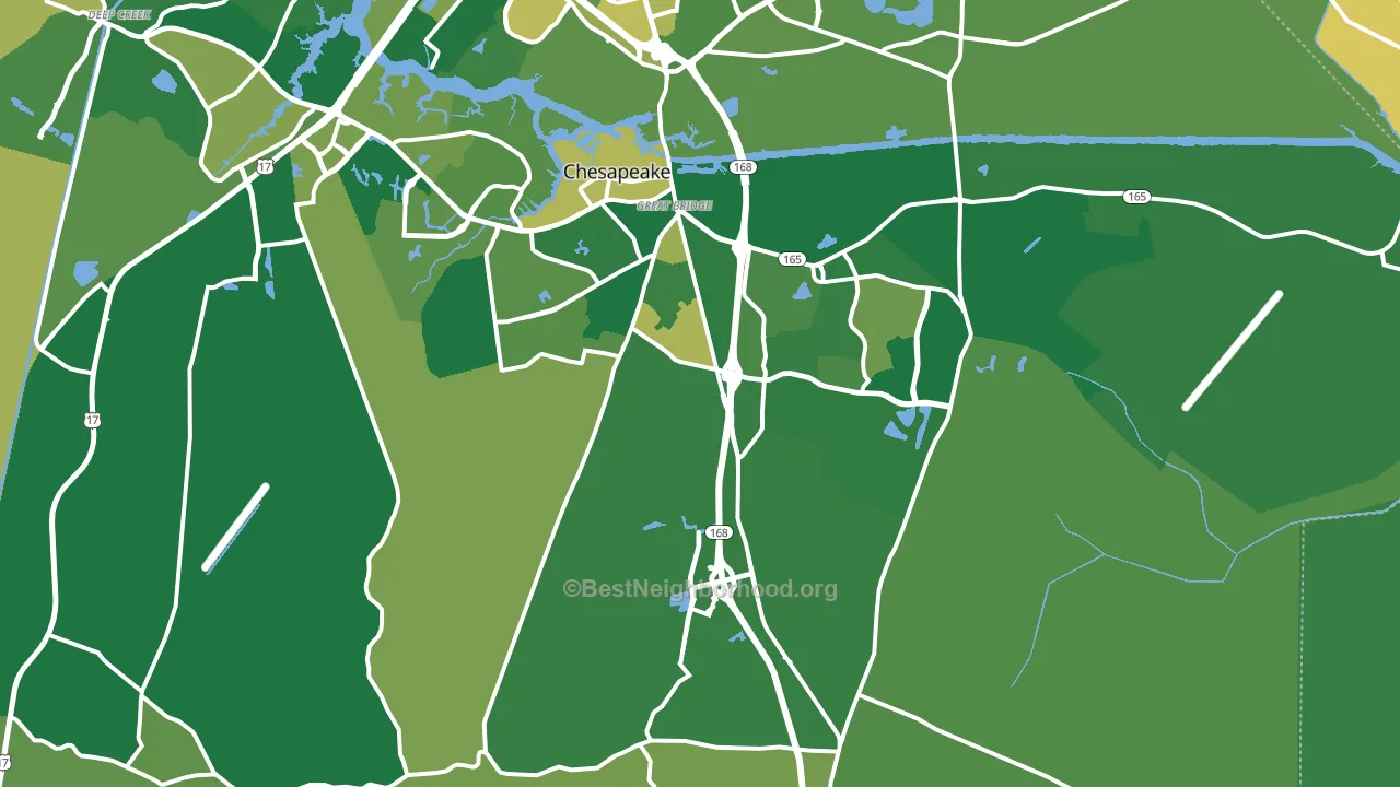 23322, VA block-group voter-turnout map