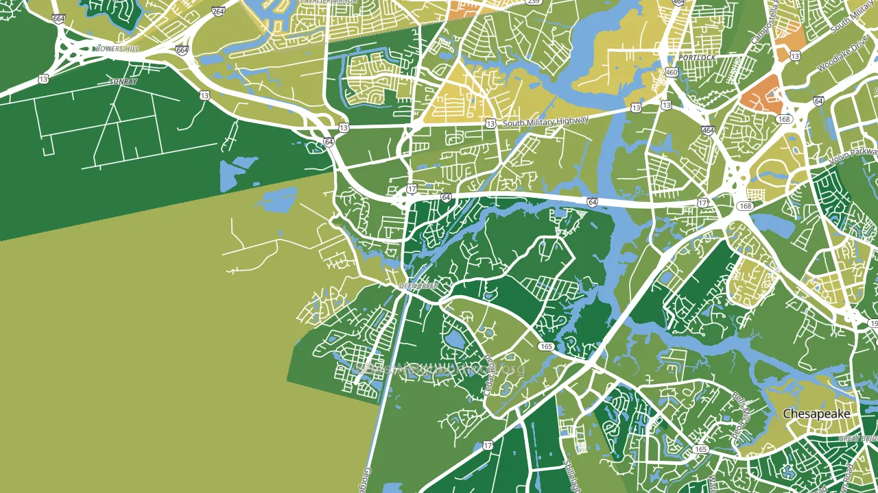 23323, VA block-group voter-turnout map