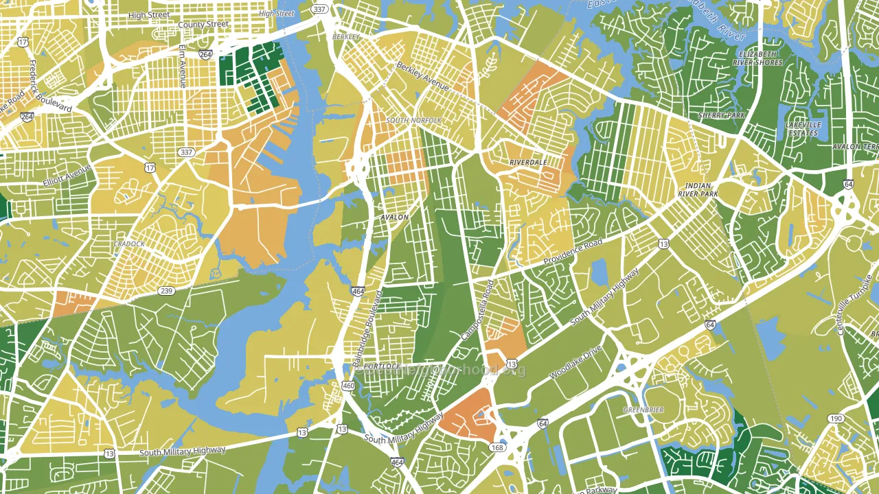 23324, VA block-group voter-turnout map