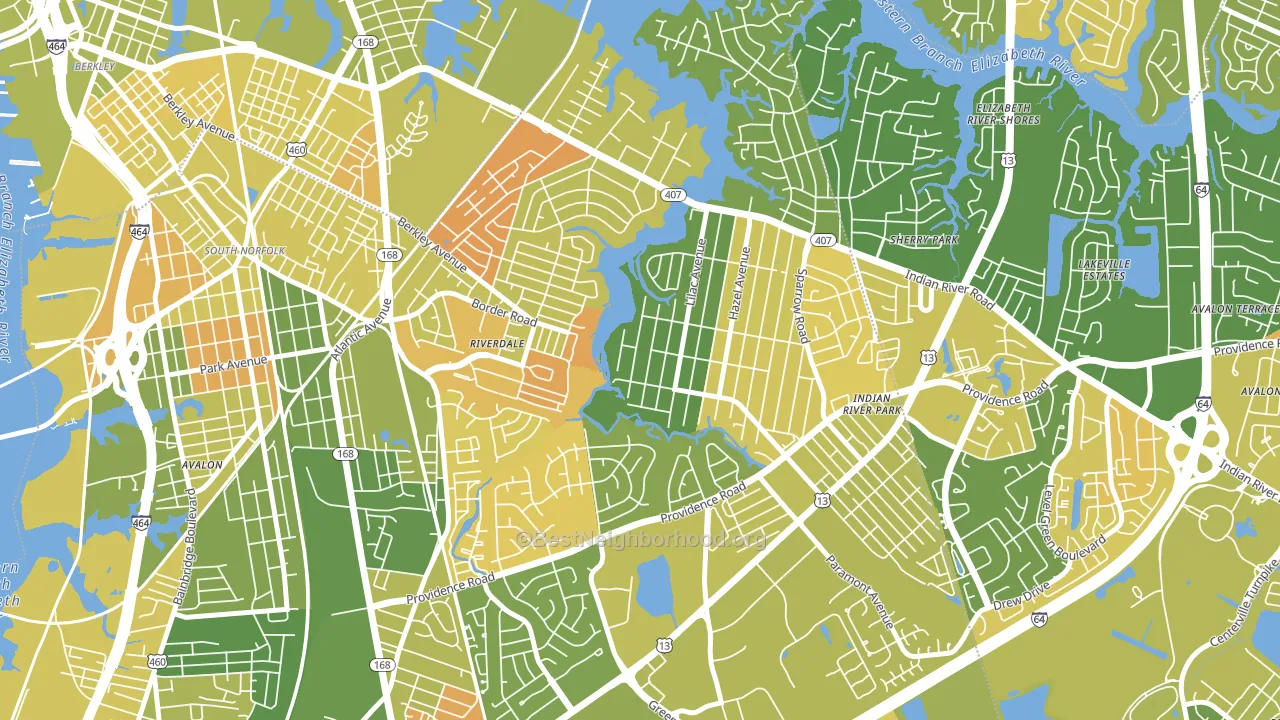 23325, VA block-group voter-turnout map