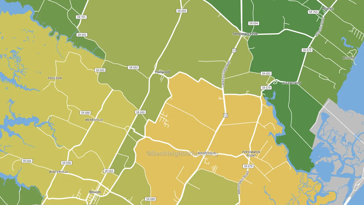 23359, VA block-group voter-turnout map