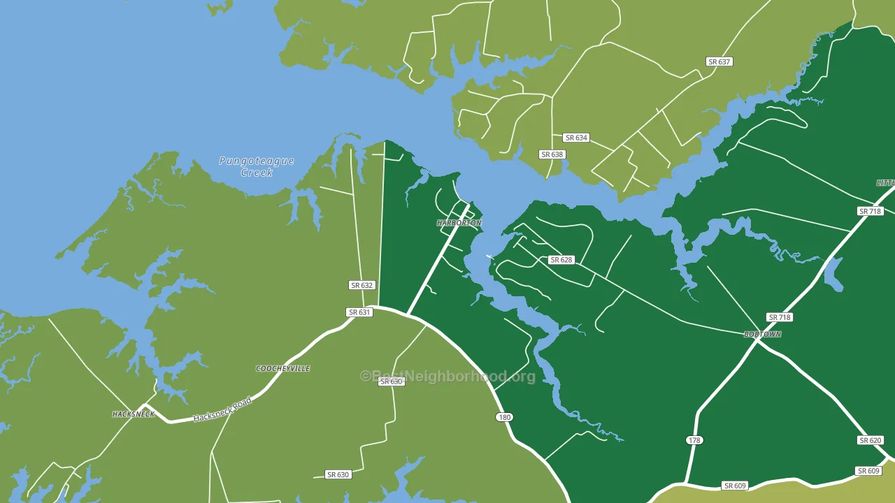 23389, VA block-group voter-turnout map
