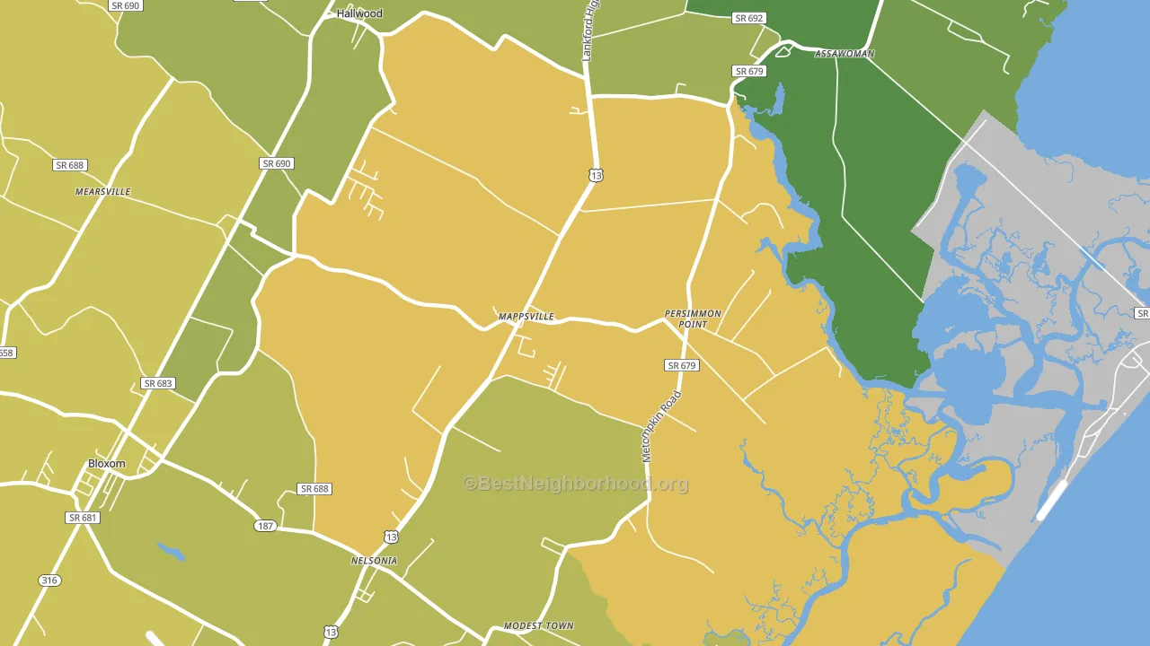 23407, VA block-group voter-turnout map
