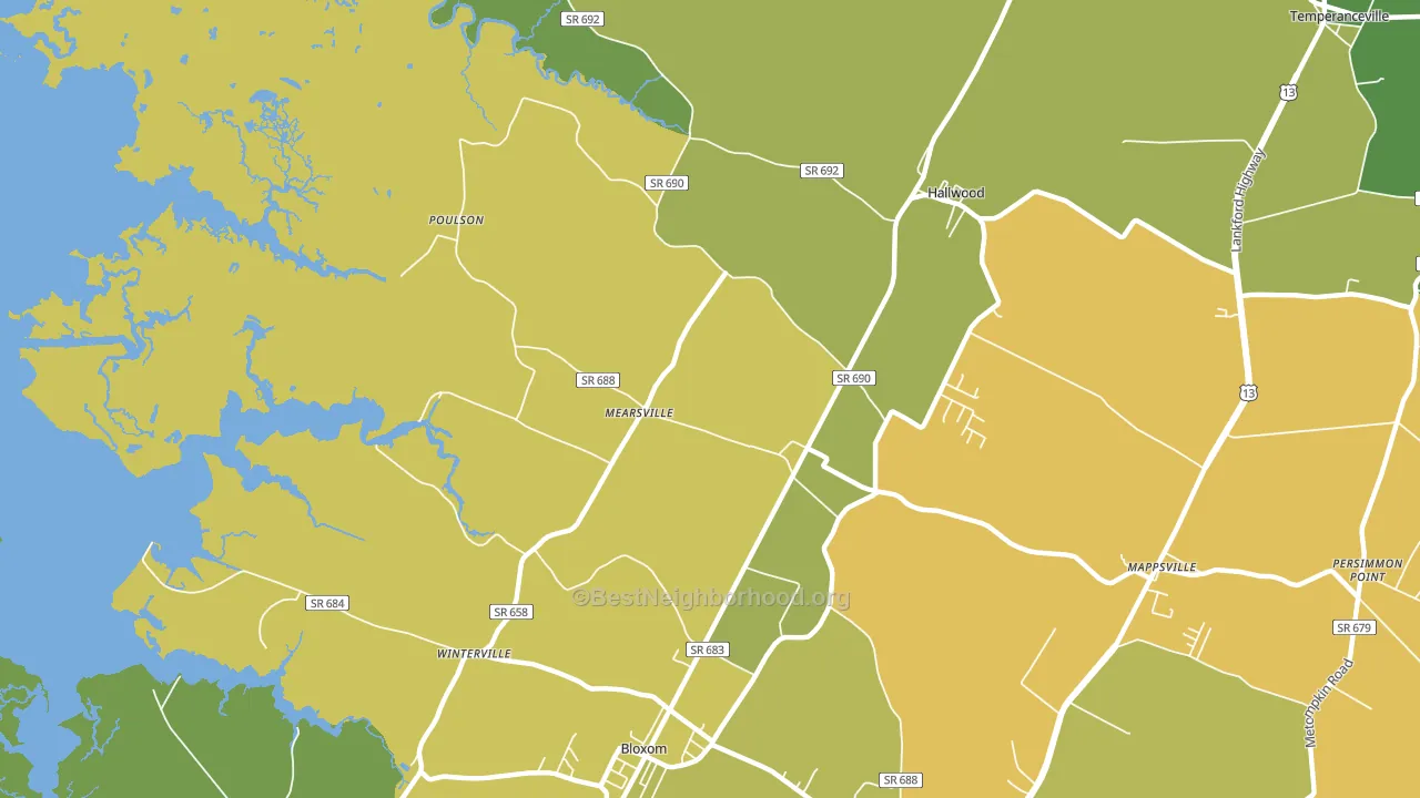23409, VA block-group voter-turnout map