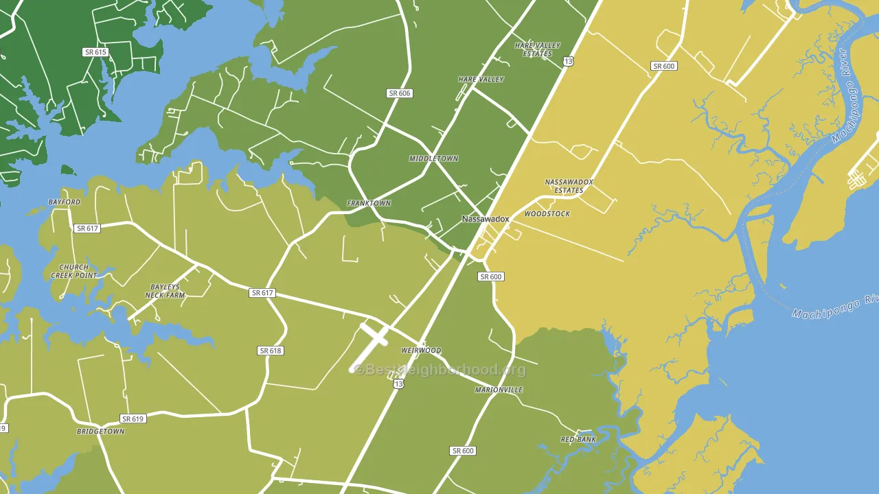 23413, VA block-group voter-turnout map