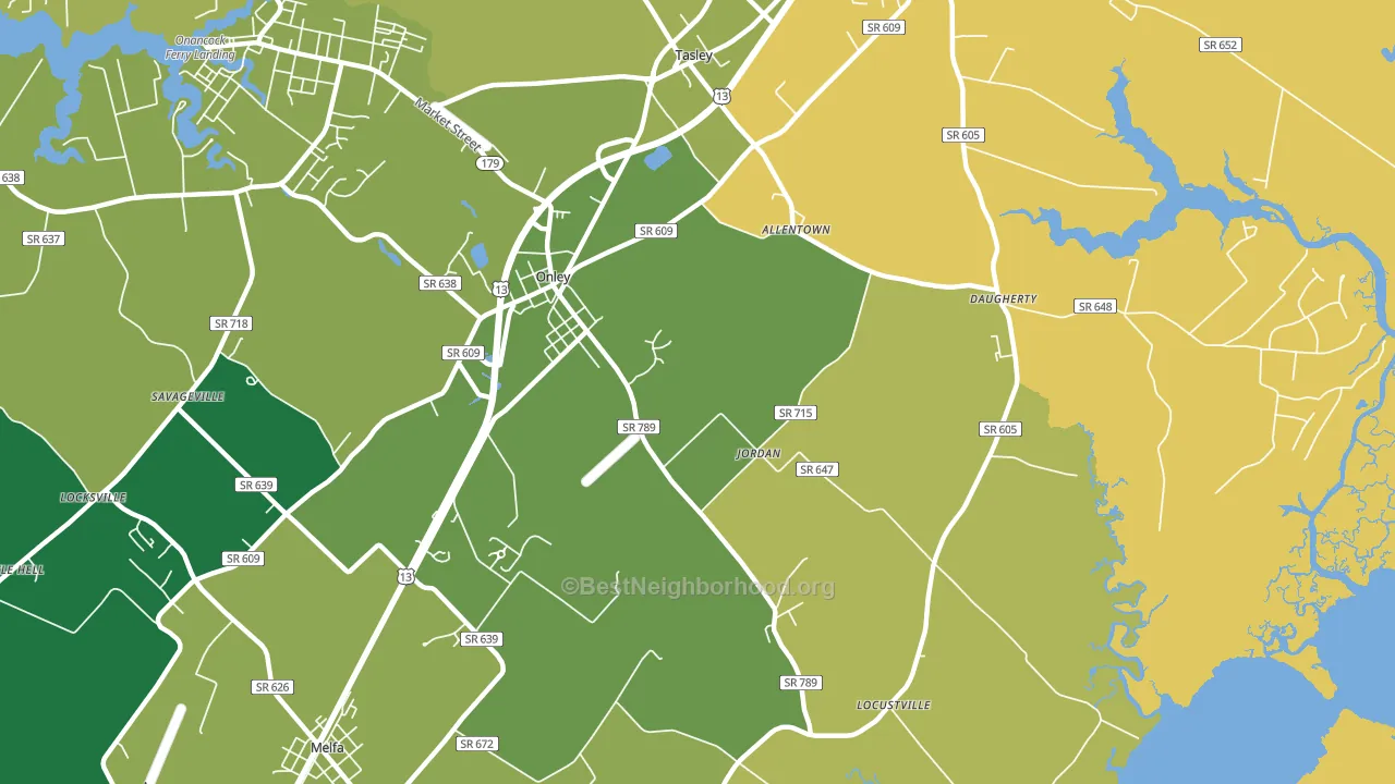 23418, VA block-group voter-turnout map