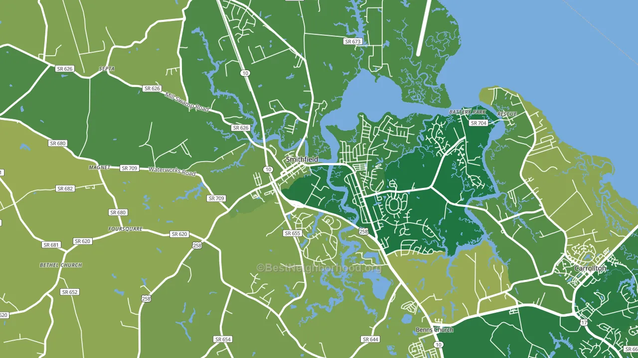 23430, VA block-group voter-turnout map