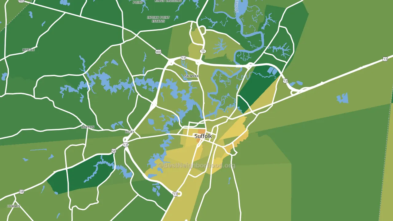 23434, VA block-group voter-turnout map