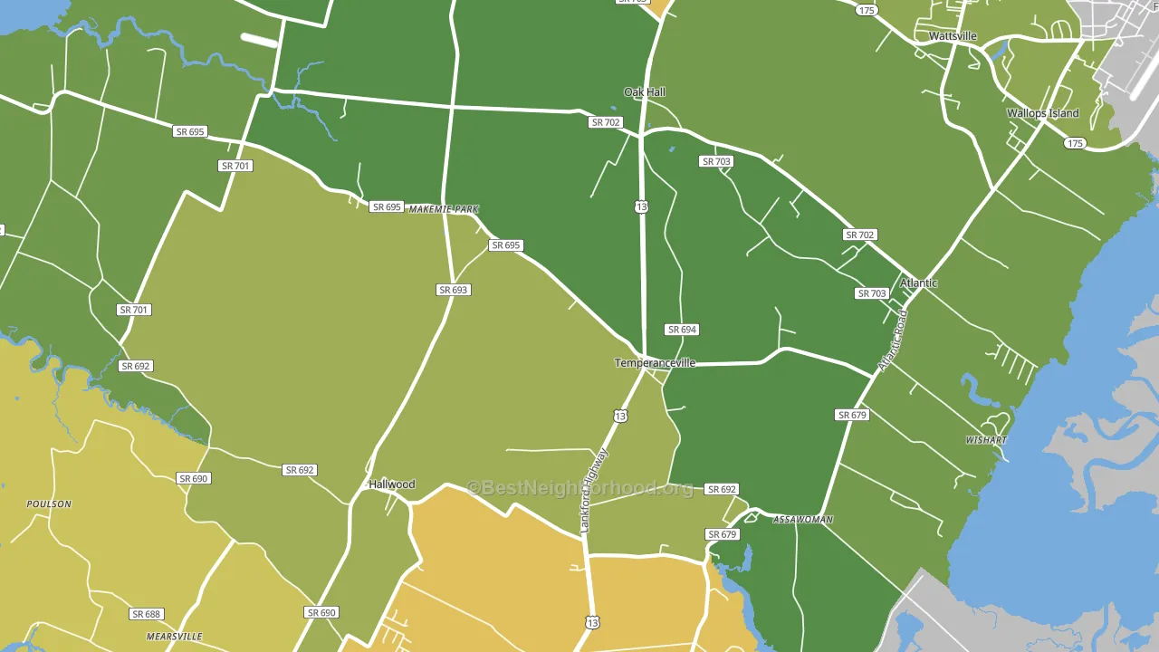 23442, VA block-group voter-turnout map