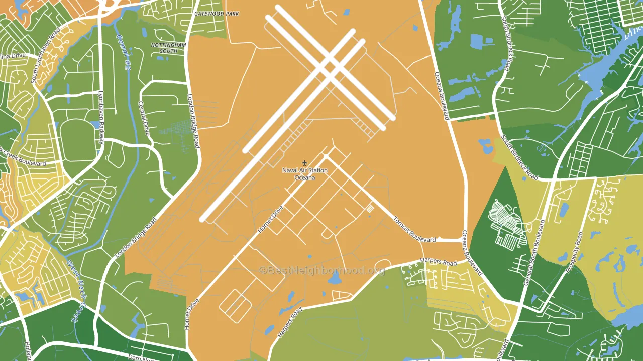 23460, VA block-group voter-turnout map