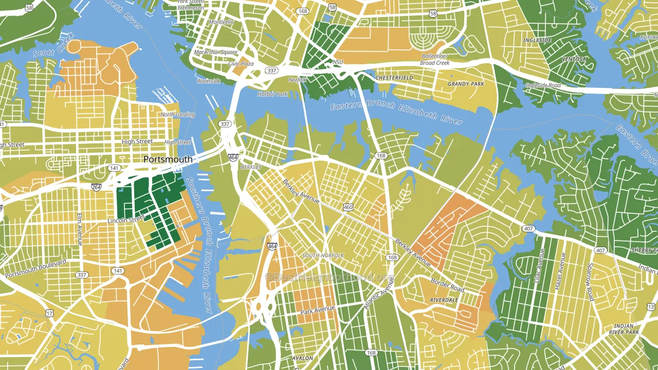 23523, VA block-group voter-turnout map