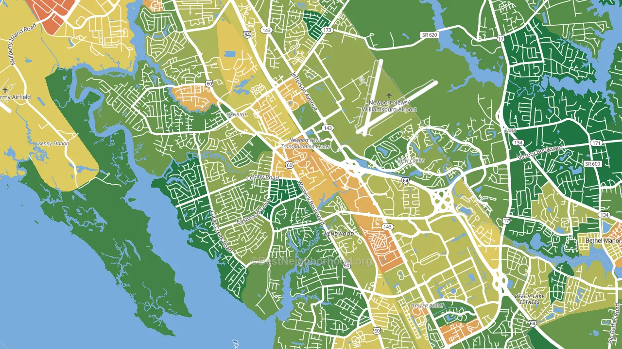 23602, VA block-group voter-turnout map