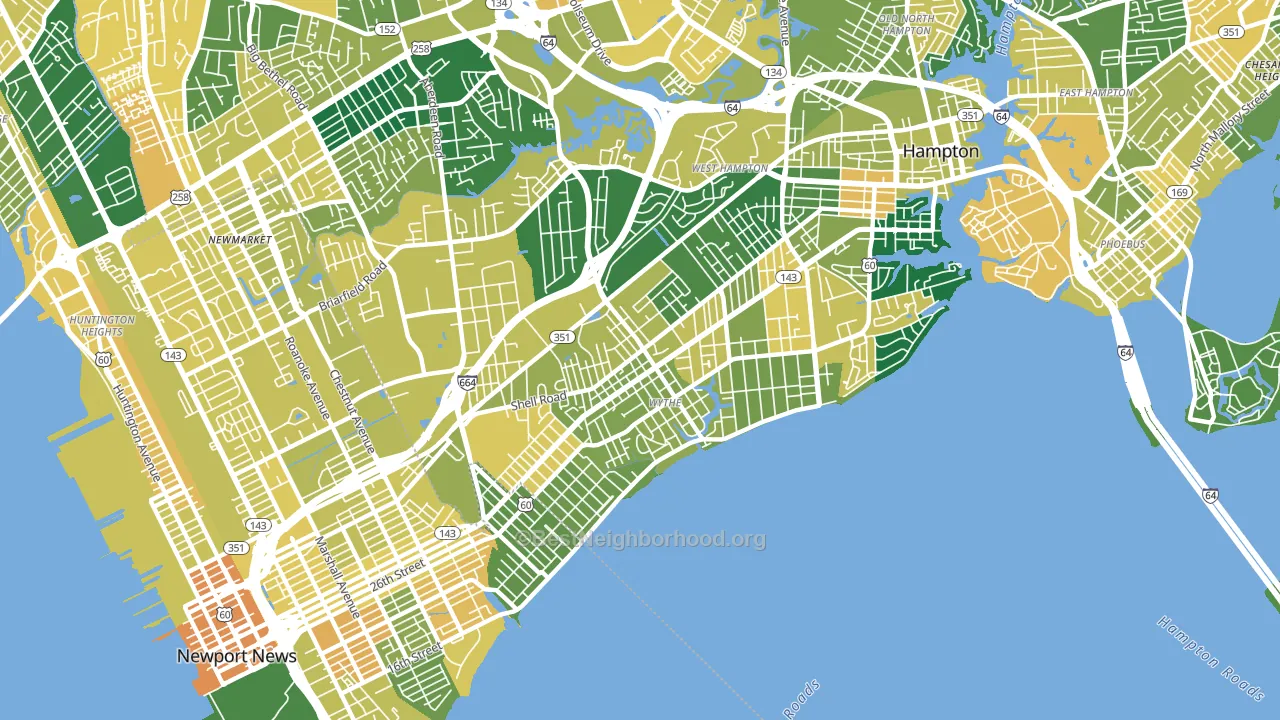 23661, VA block-group voter-turnout map