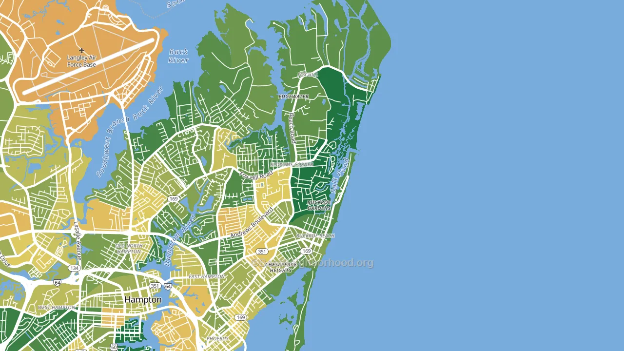 23664, VA block-group voter-turnout map