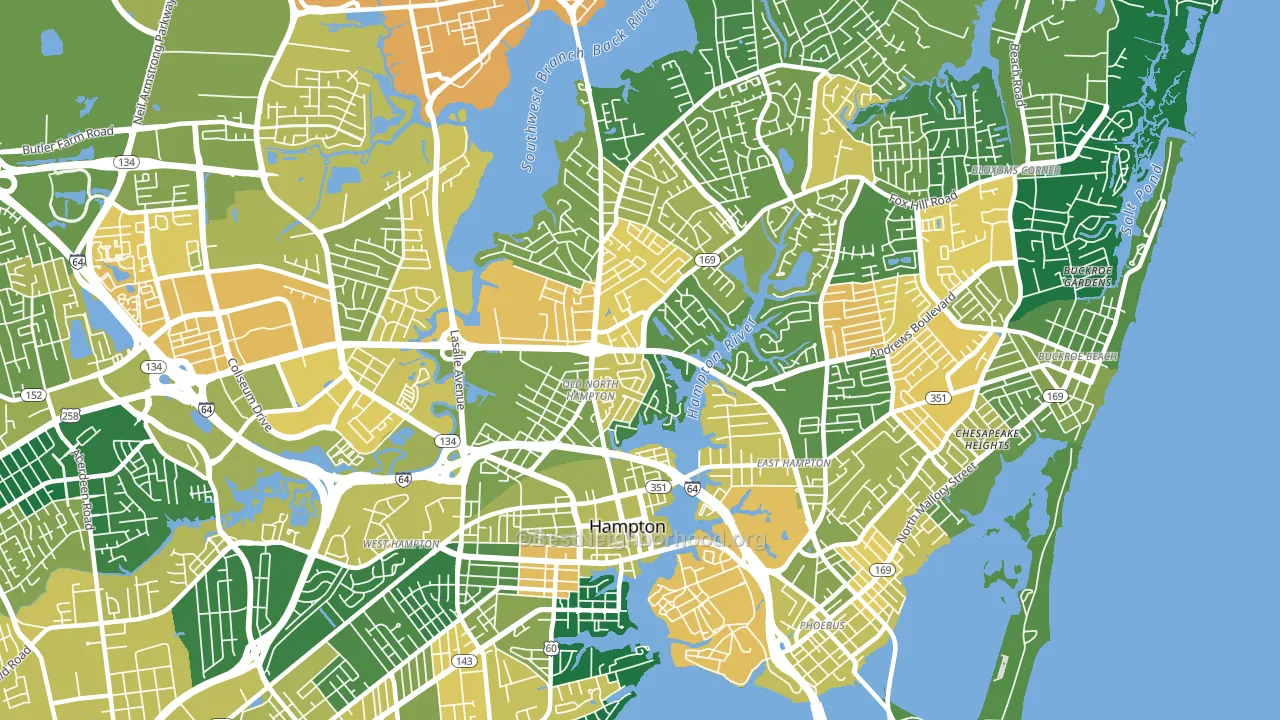 23669, VA block-group voter-turnout map