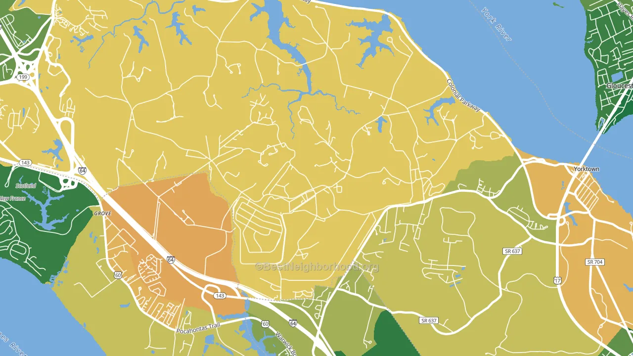 23691, VA block-group voter-turnout map