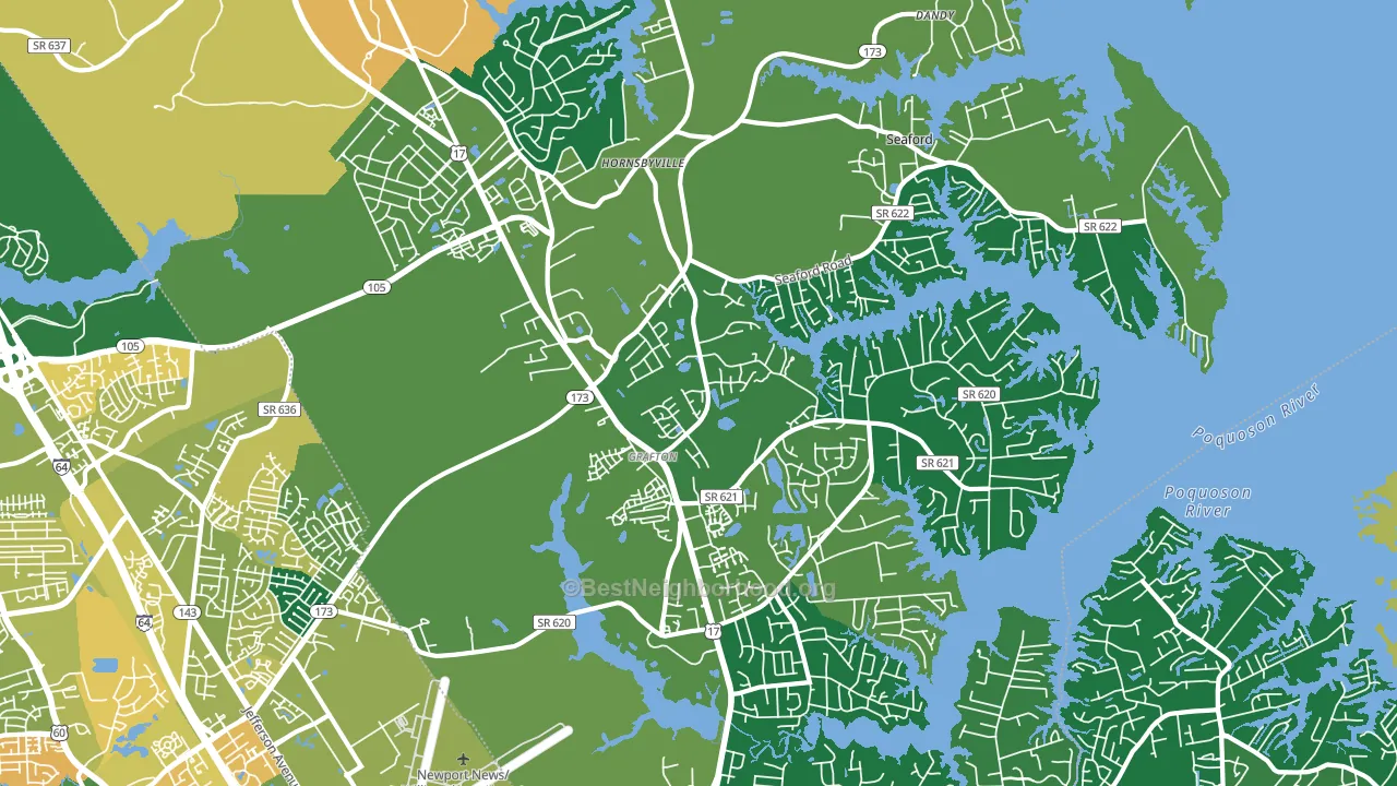 23692, VA block-group voter-turnout map