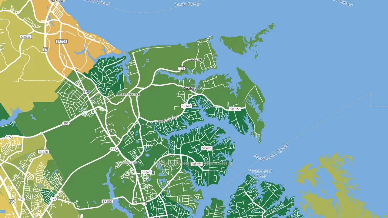 23696, VA block-group voter-turnout map