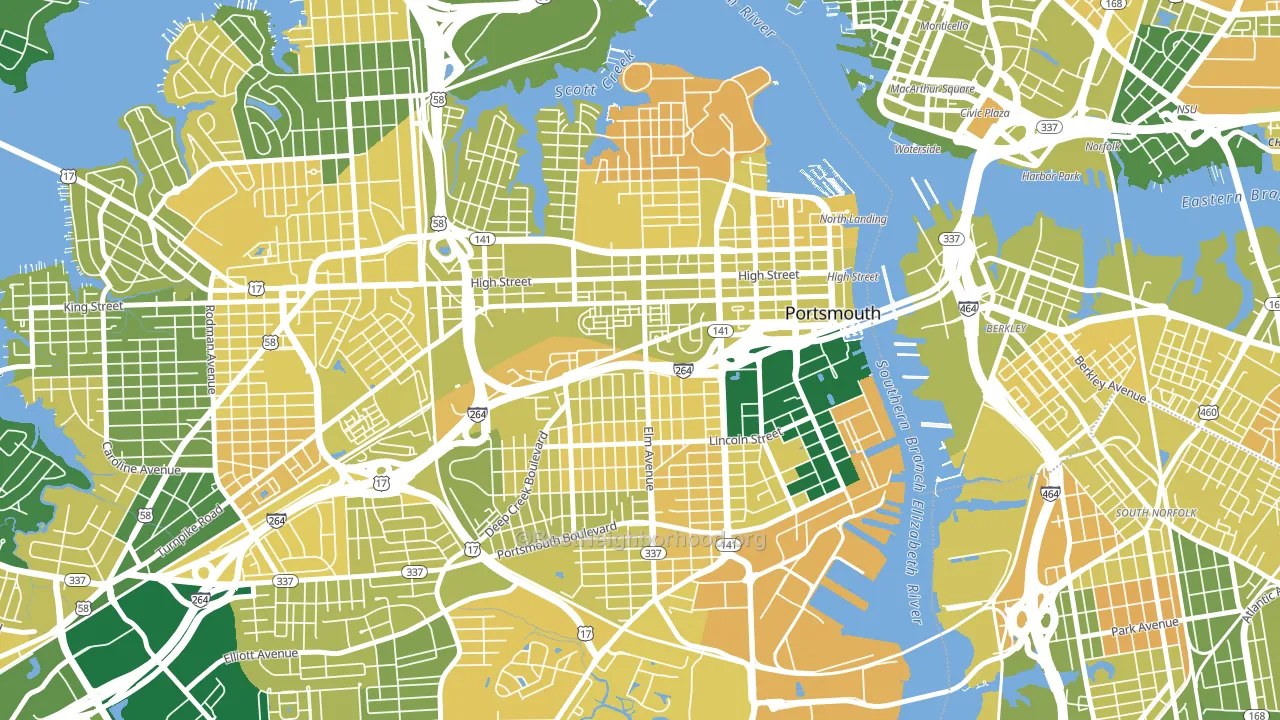 23704, VA block-group voter-turnout map