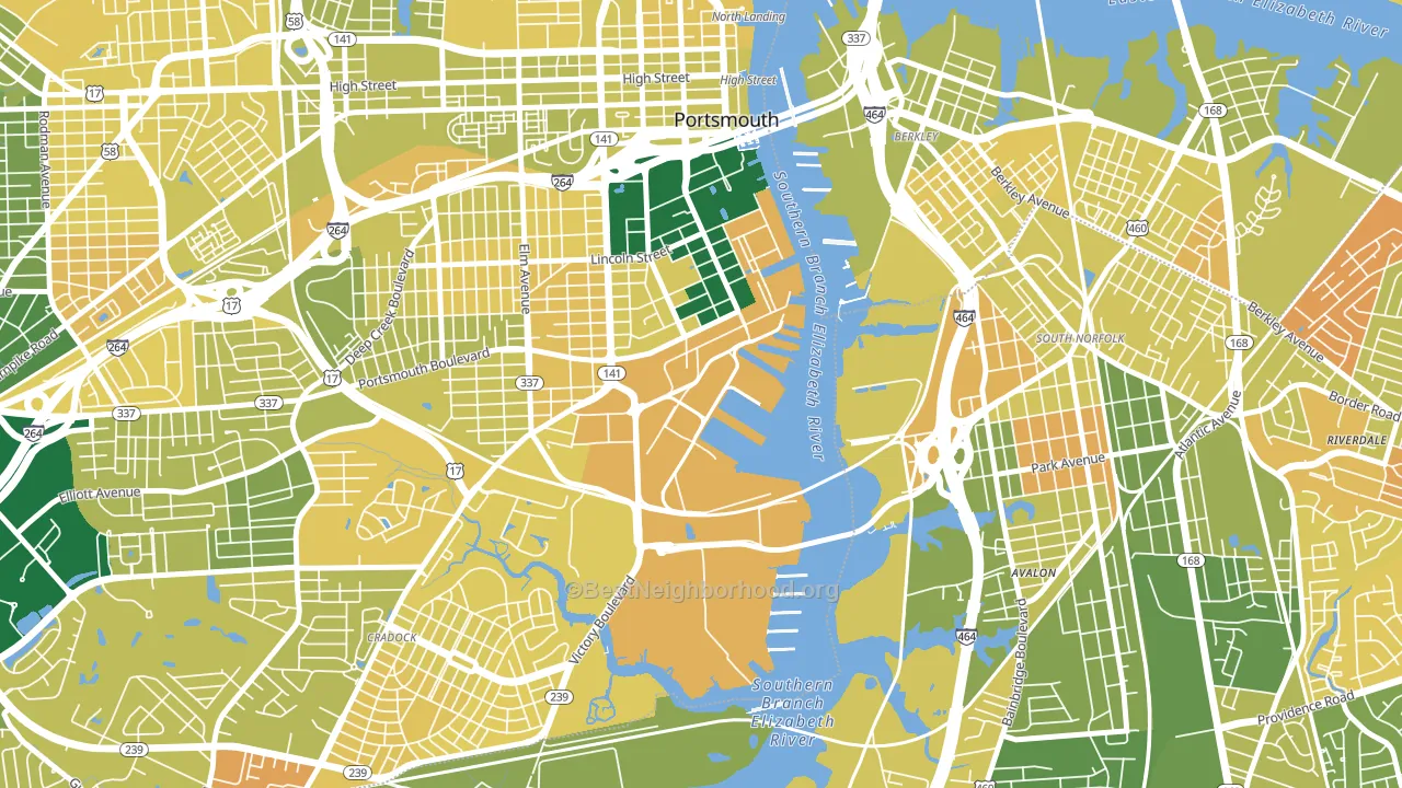 23709, VA block-group voter-turnout map