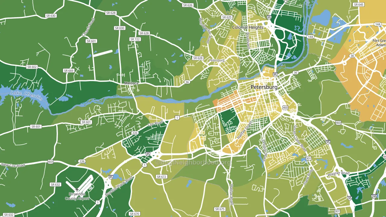 23803, VA block-group voter-turnout map