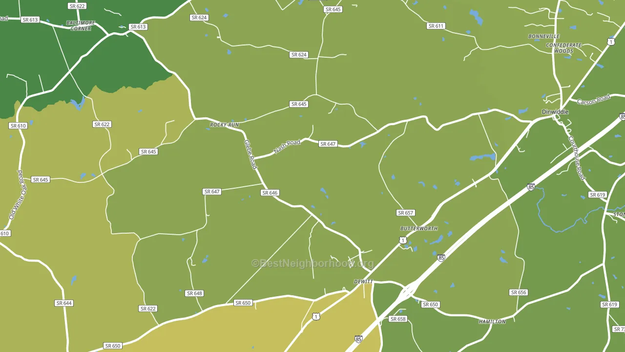 23840, VA block-group voter-turnout map
