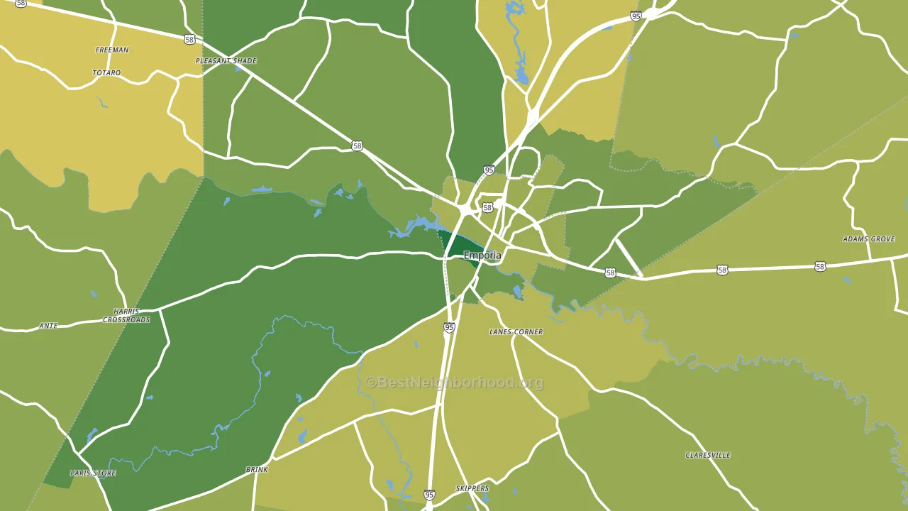23847, VA block-group voter-turnout map