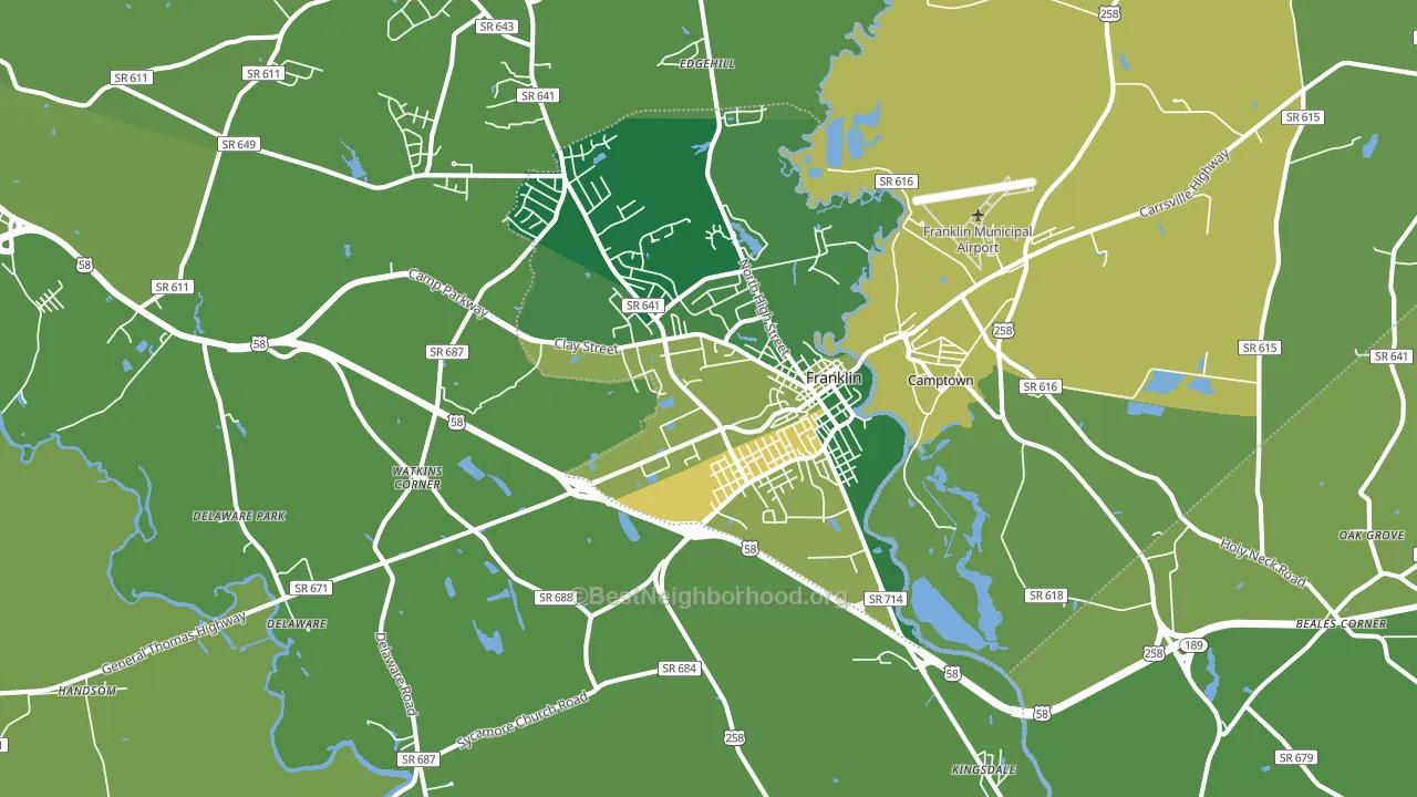 23851, VA block-group voter-turnout map