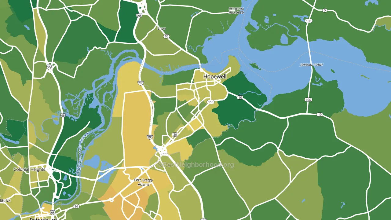 23860, VA block-group voter-turnout map