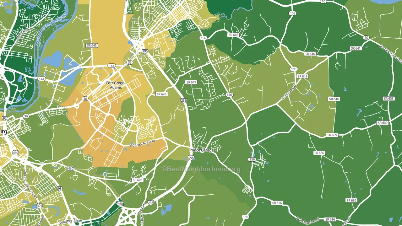 23875, VA block-group voter-turnout map