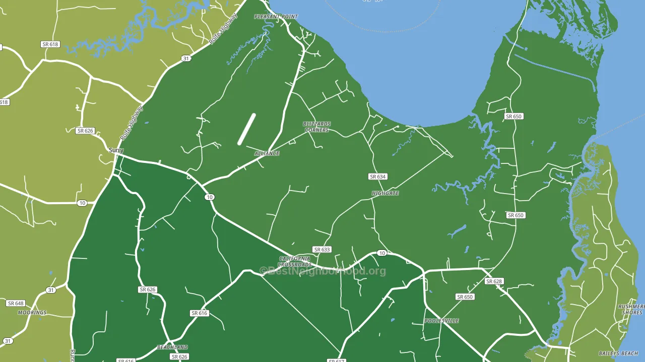 23883, VA block-group voter-turnout map