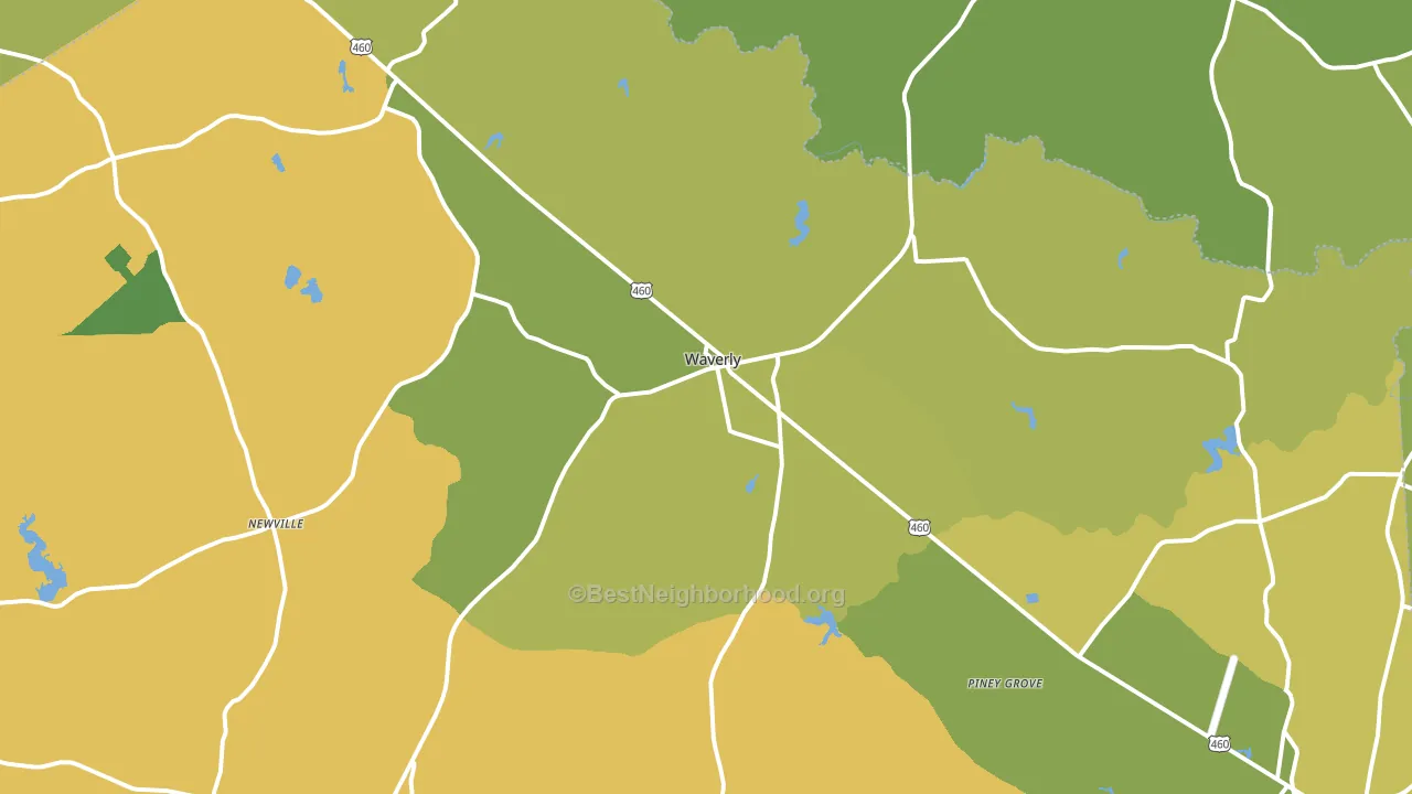 23890, VA block-group voter-turnout map