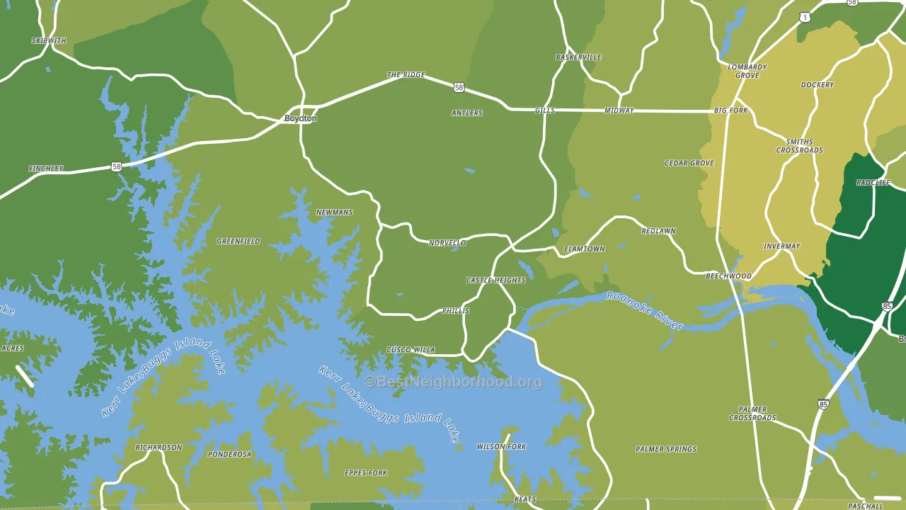 23917, VA block-group voter-turnout map