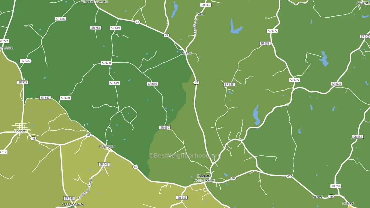 23923, VA block-group voter-turnout map