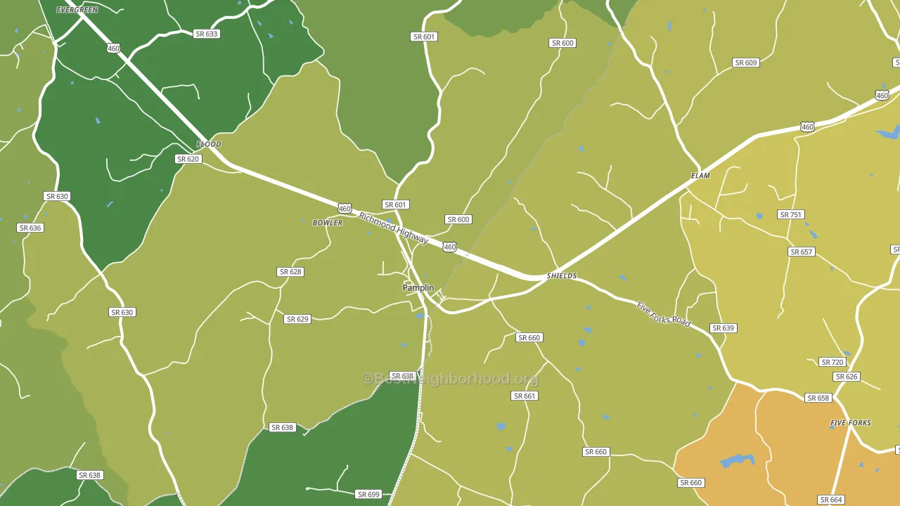 23958, VA block-group voter-turnout map