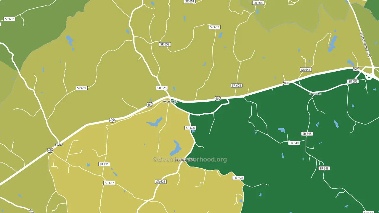 23960, VA block-group voter-turnout map