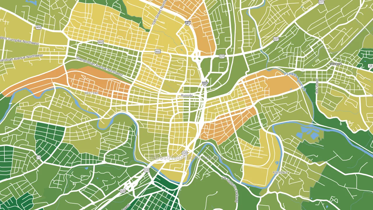 24011, VA block-group voter-turnout map