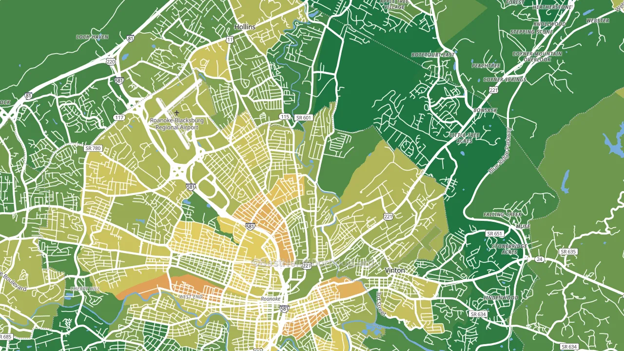24012, VA block-group voter-turnout map