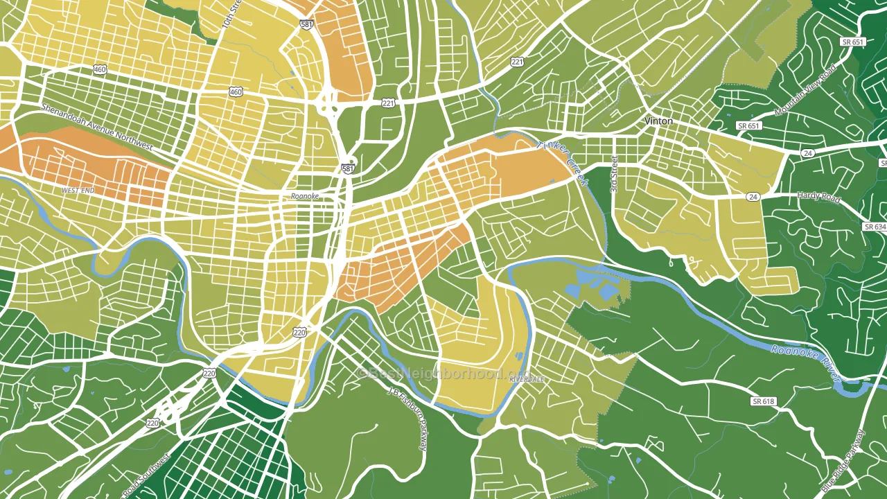 24013, VA block-group voter-turnout map