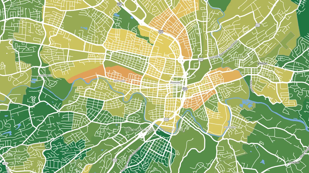 24016, VA block-group voter-turnout map