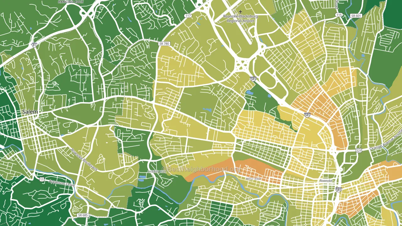 24017, VA block-group voter-turnout map
