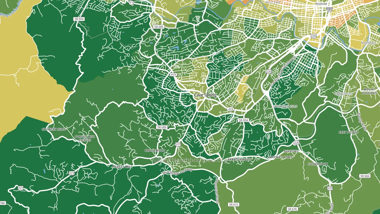 24018, VA block-group voter-turnout map
