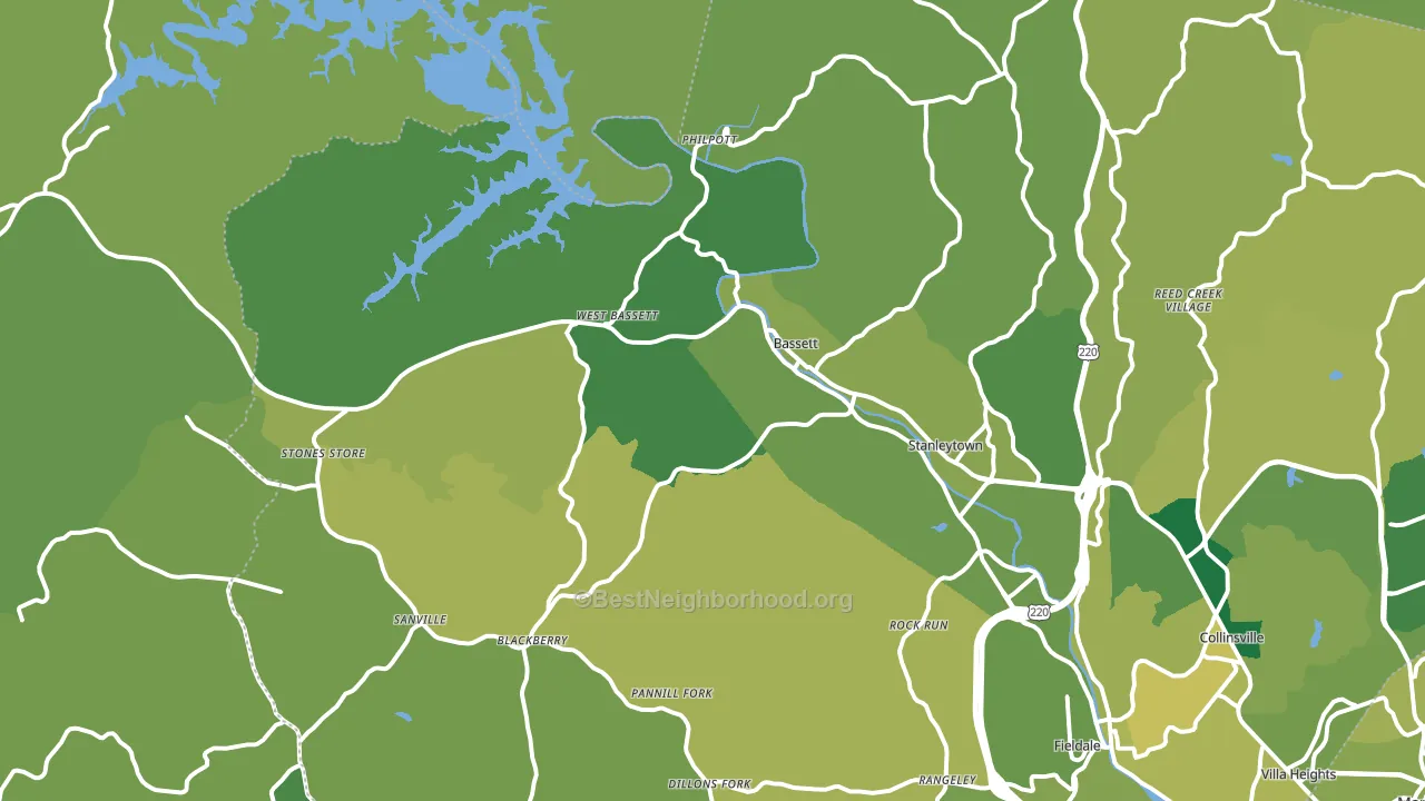 24055, VA block-group voter-turnout map