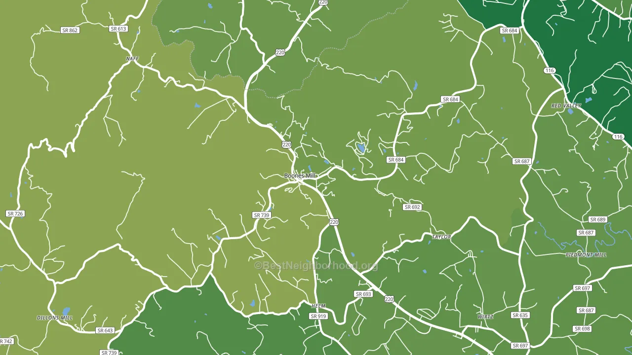 24065, VA block-group voter-turnout map