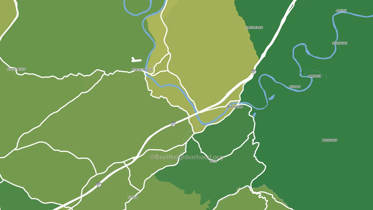 24066, VA block-group voter-turnout map