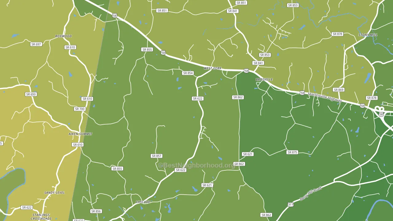 24069, VA block-group voter-turnout map
